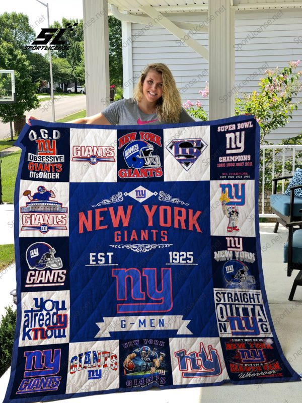 New York Giants Quilt Blanket 01