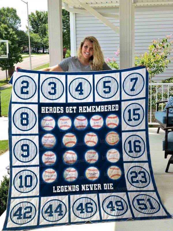 Newyork Yankees Number Quilt Blanket 01