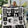 Oakland Raiders Quilt Blanket I1d2