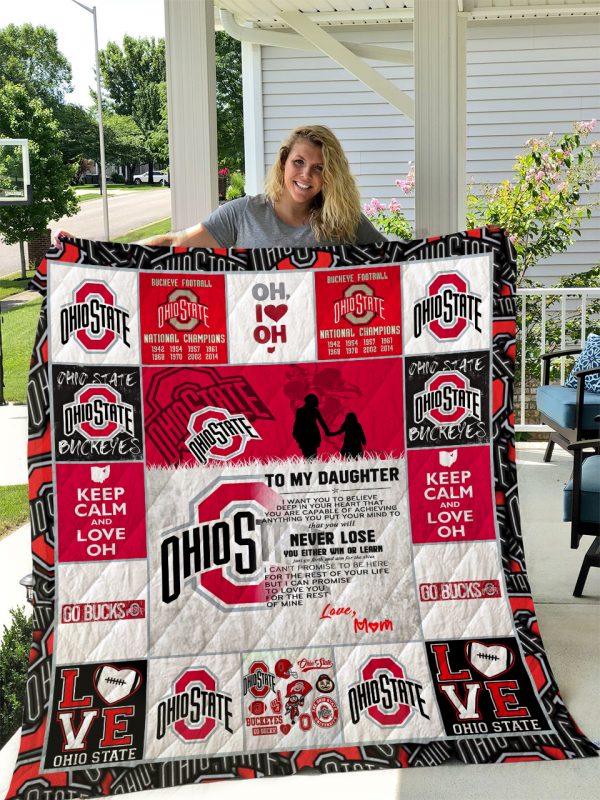 Ohio State Buckeyes – To My Daughter – Love Mom Quilt