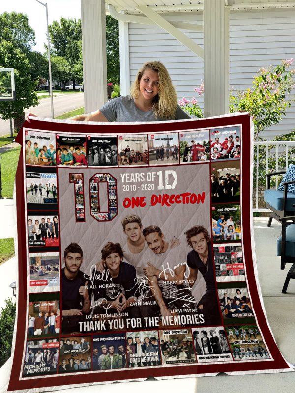 One Direction 10 Years Quilt Blanket I1d3