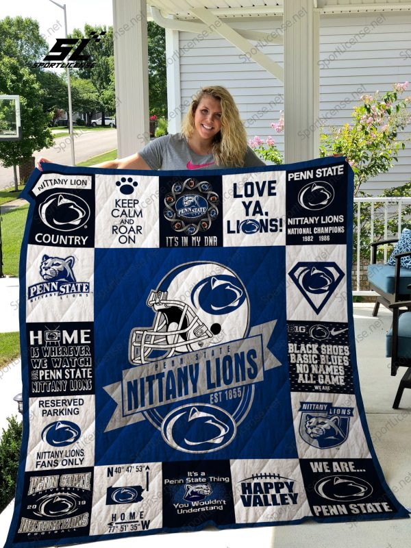 Penn State Nittany Lions Quilt Blanket 01