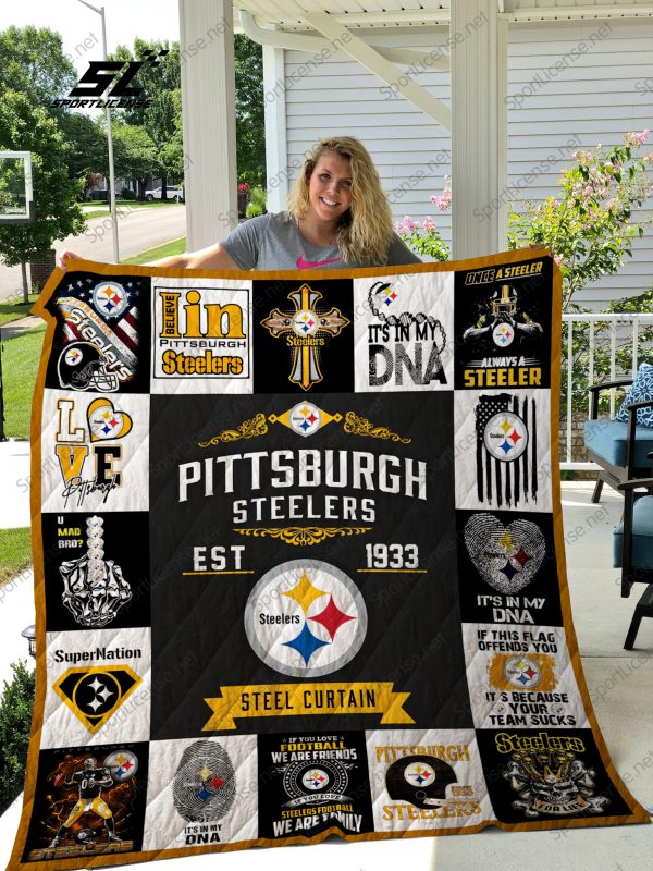 Pittsburgh Steelers Quilt Blanket 01