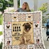 Pug Dog 2 Quilt Blanket I1d1