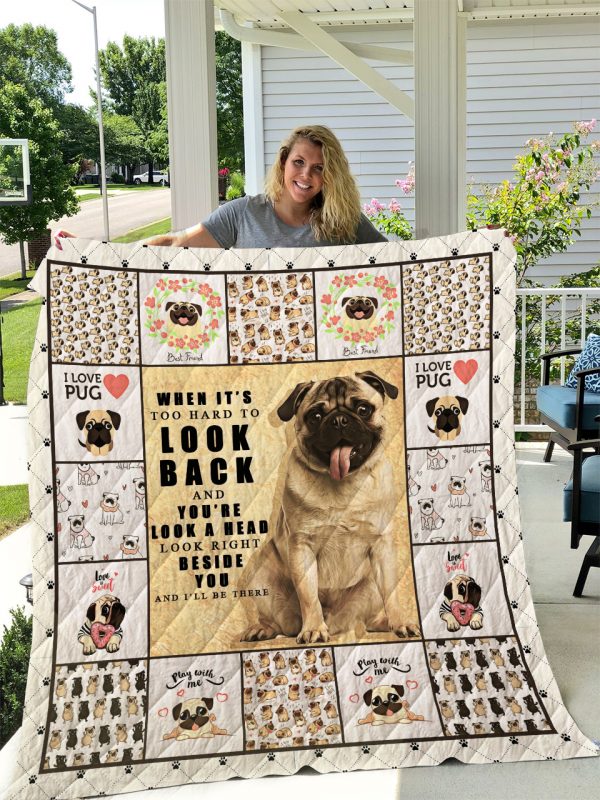 Pug Dog 2 Quilt Blanket I1d1