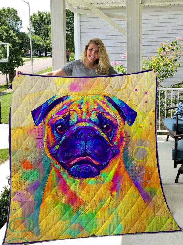 Pug Quilt Blanket 02