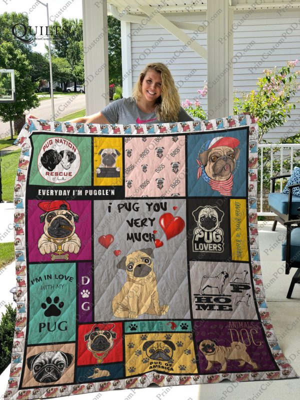 Pug Quilt Blanket