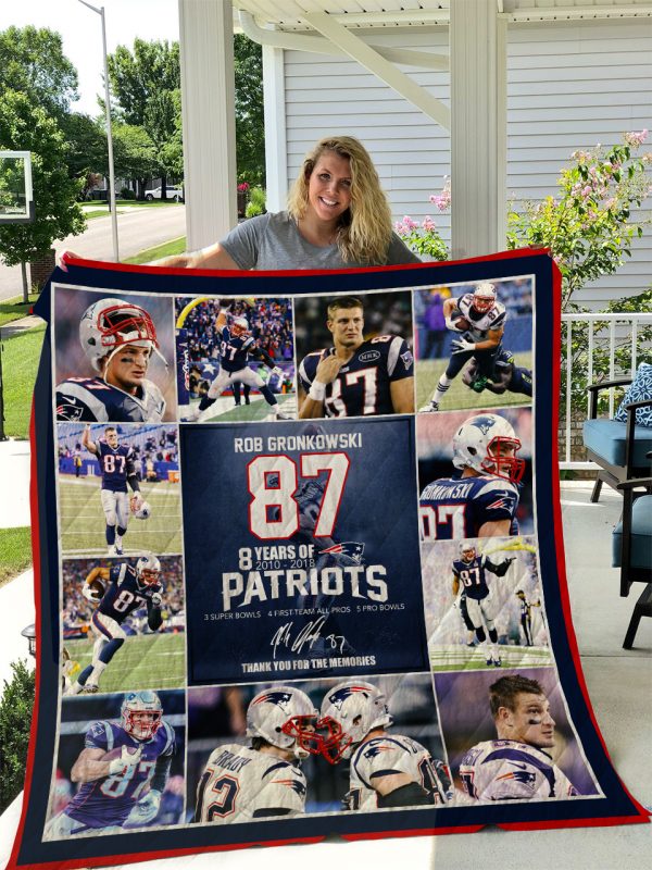 Rob Gronkowski Gronk New England Patriots 87 Quilt