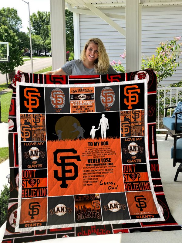 San Francisco Giants – To My Son – Love Dad Quilt