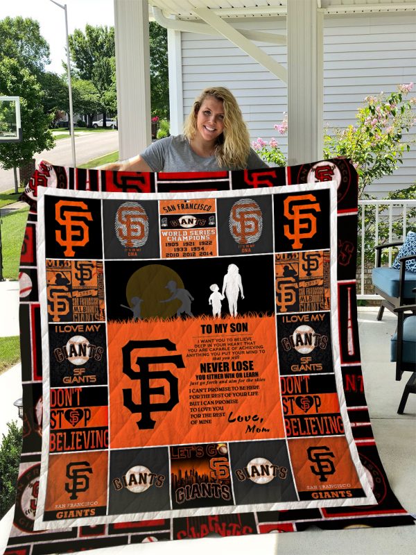 San Francisco Giants – To My Son – Love Mom Quilt