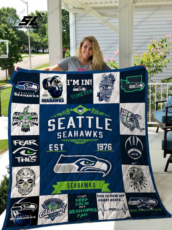 Seattle Seahawks Quilt Blanket 01