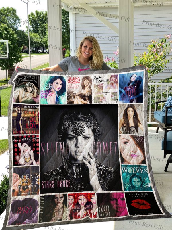 Selena Gomez Albums Cover Poster Quilt