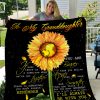 Sunflower – To My Granddaughter Quilt Blanket