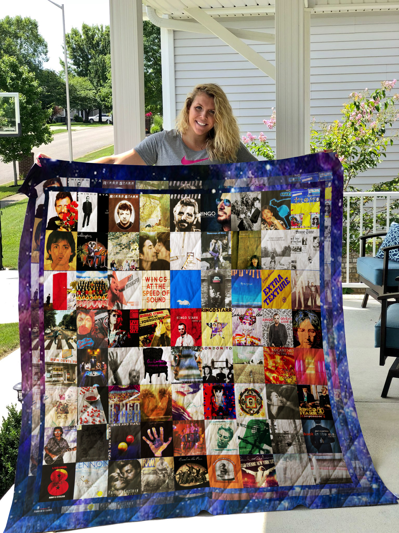 The Beatles All Solo Albums Quilt Blanket - Featured Quilts