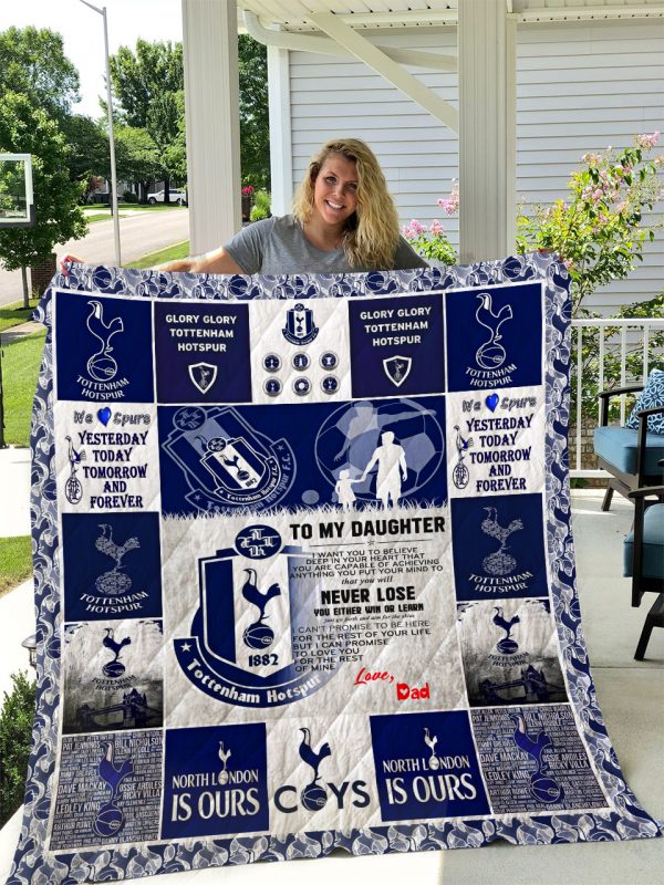 Tottenham Hotspur F.c Quilt Blanket Dad To Daughter I1d1