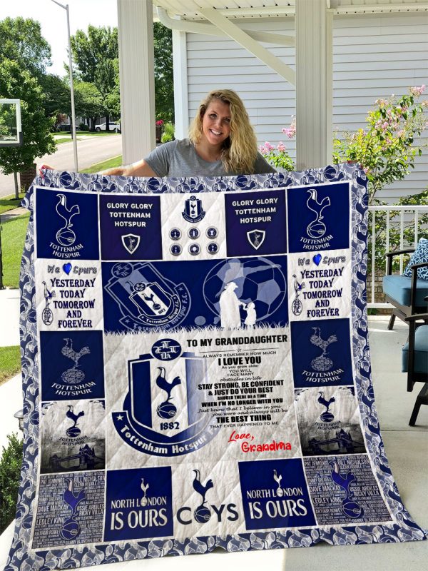 Tottenham Hotspur F.c Quilt Blanket Grandma To Granddaughter I1d1