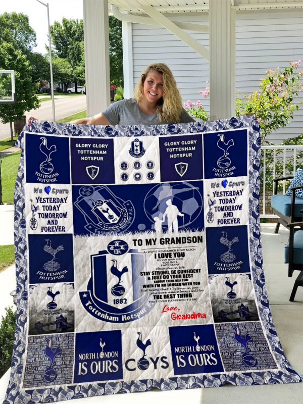 Tottenham Hotspur F.c Quilt Blanket Grandma To Grandson I1d1