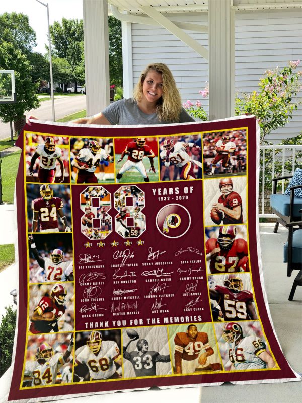 Washington Redskins 88 Years Quilt Blanket I1d1